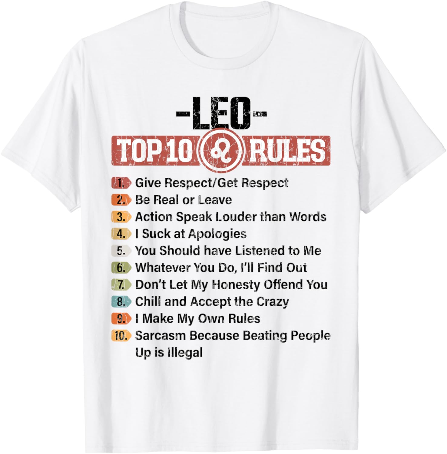 Zodiac Sign Funny Top 10 Rules Of Leo Graphic