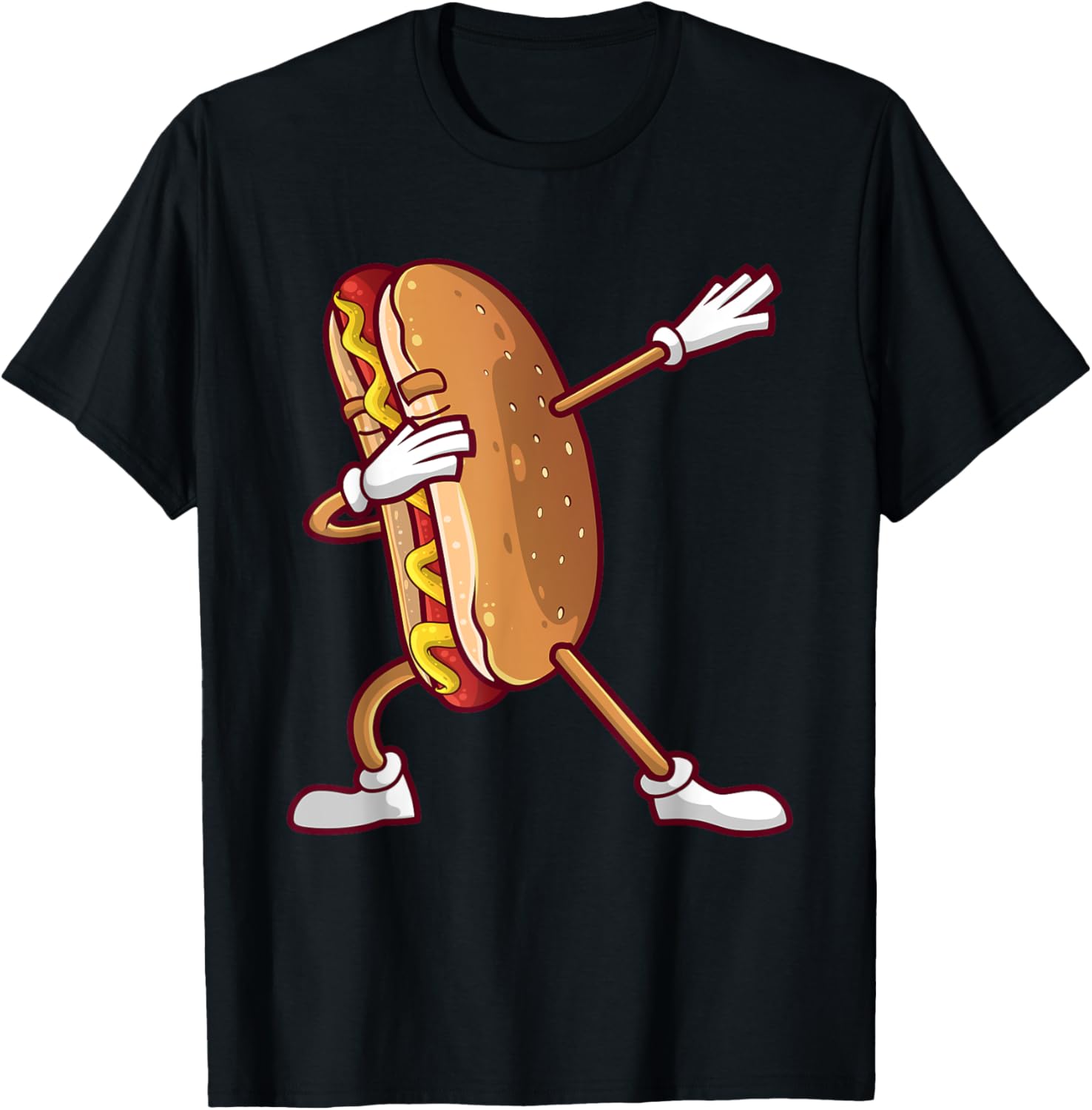 Cute Dabbing Hot Dog Design For Kids Men Women Dancing Food
