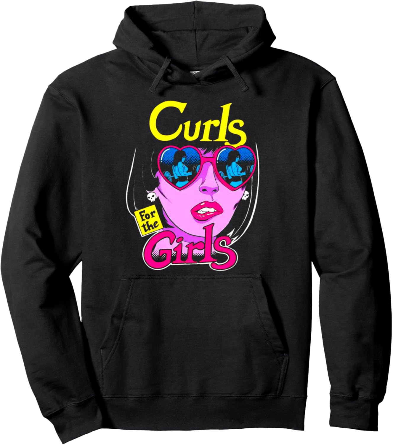 Funny Curls For Girls Gym Weightlifting Bodybuilding Fitness Pullover Hoodie