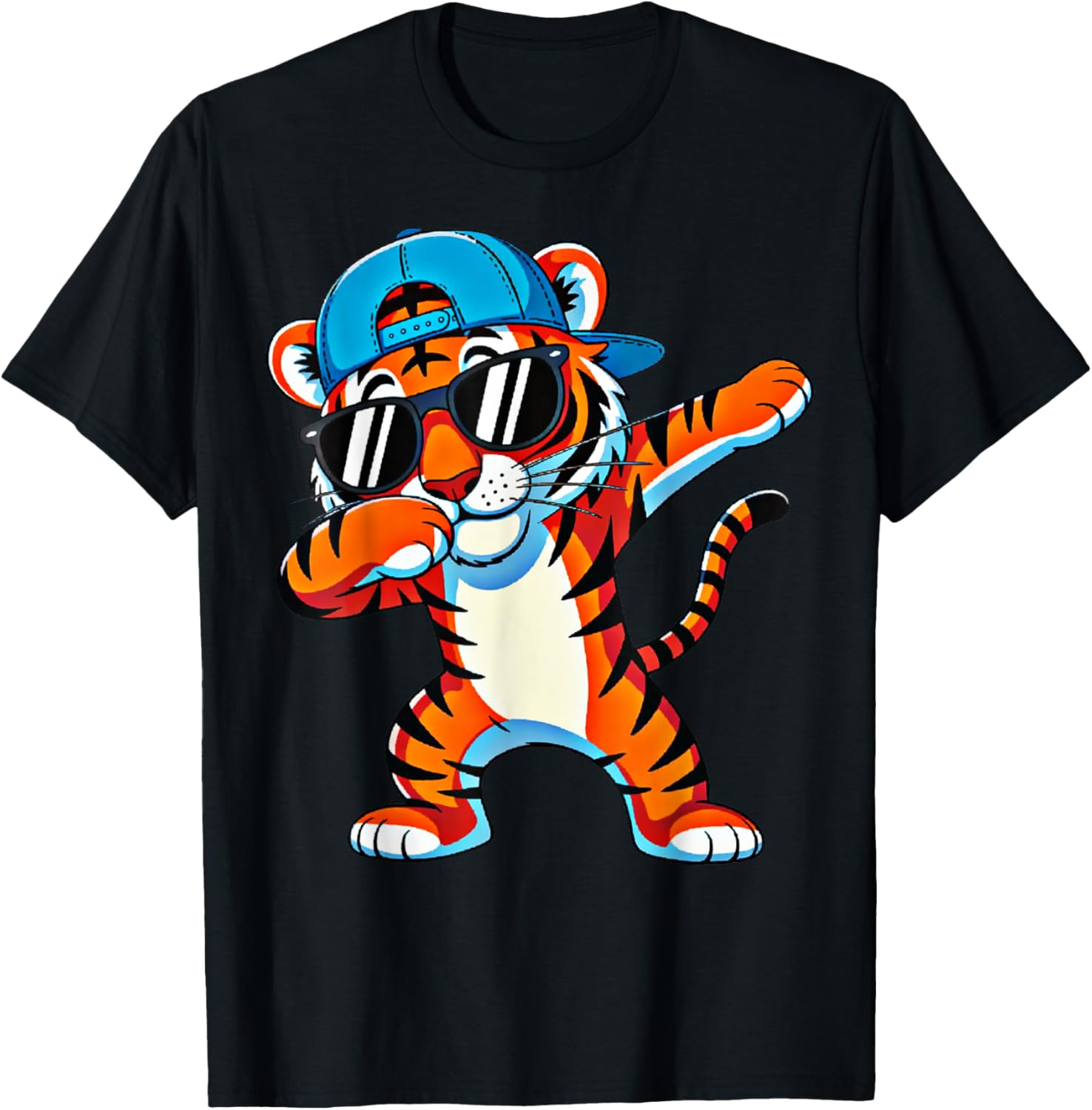 Cool Dabbing Tiger Apparel Cute Animal Men Girls Boys Kids
