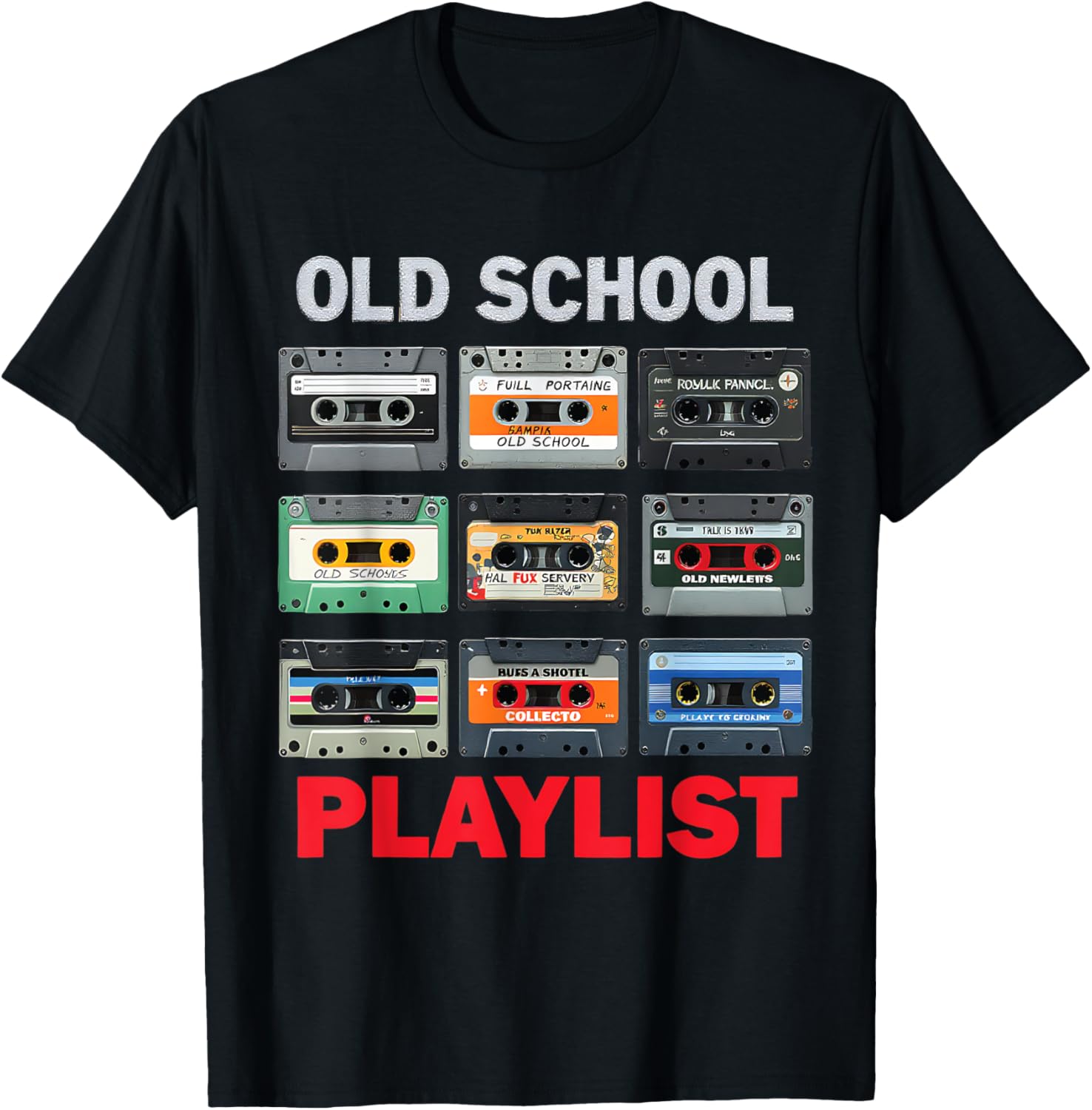 Old School Playlist Vintage Cassettes Retro Audio Mix Tapes