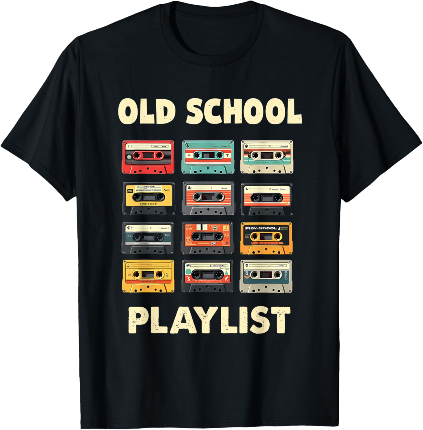 Old School Playlist Cassettes Vintage Mix Tapes Classic Fun