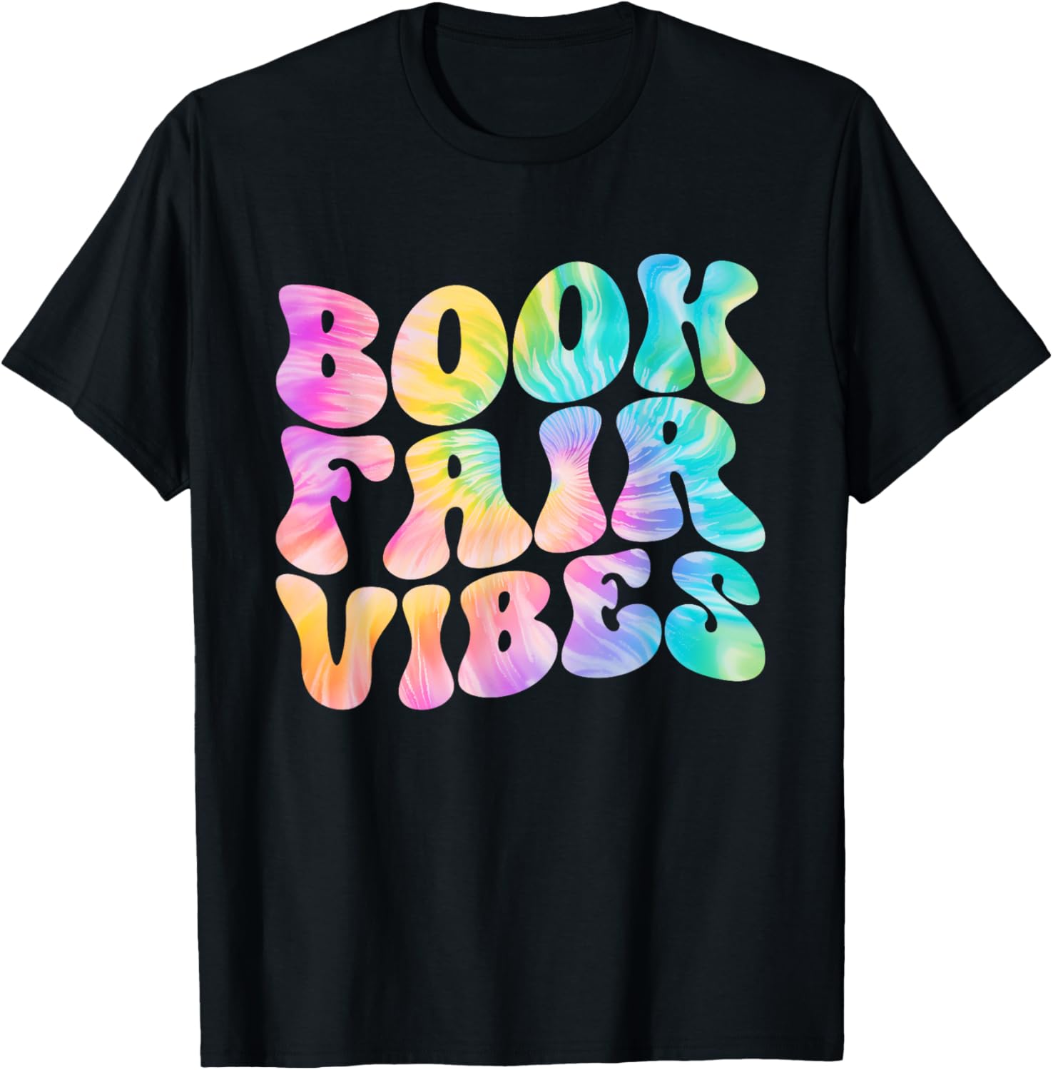 Library Book Fair Vibe Tie Dye School Reading Nostalgic