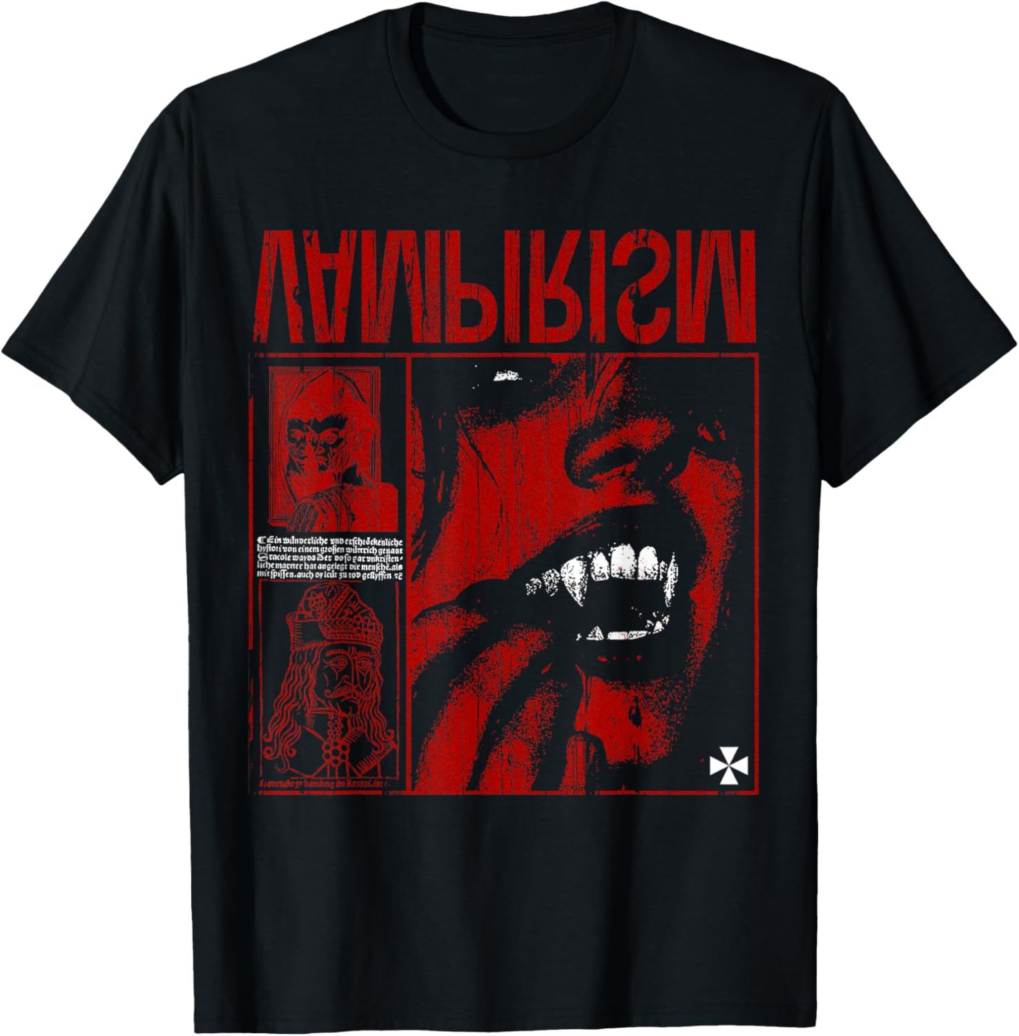 Dark Gothic Black and Red Vampire Emo Y2K Grunge Streetwear