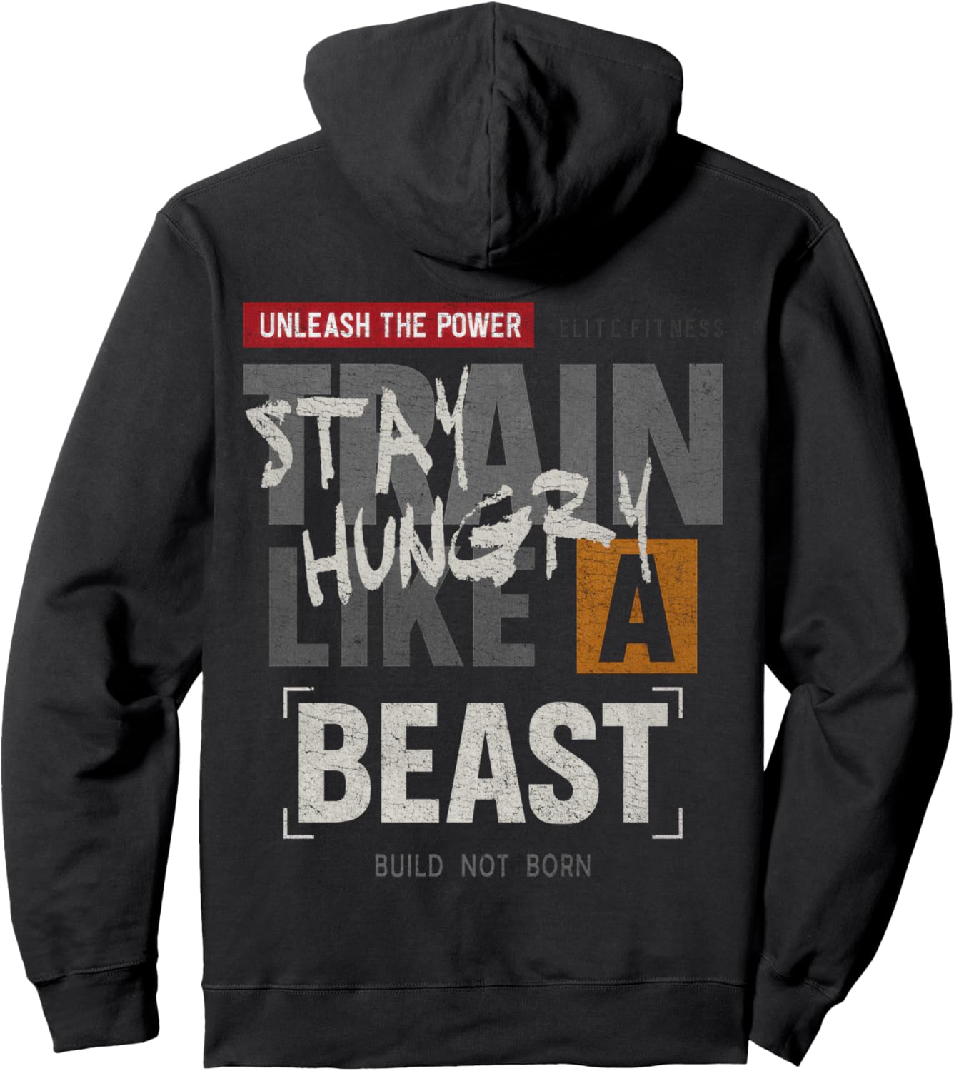 Fitness Quote Y2K Gym Training Back Print Yoga Sport Workout Pullover Hoodie